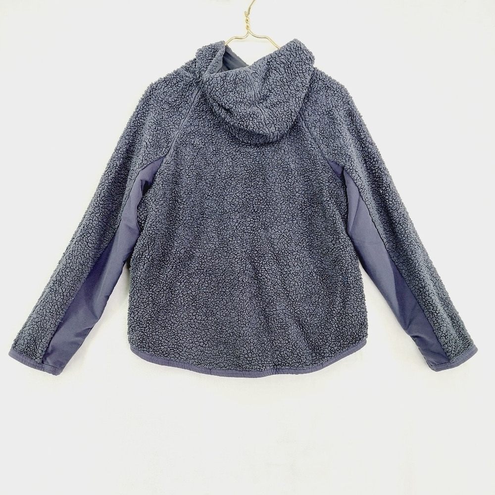 Nike Sweater Womens Black Sherpa Deep Pile Fleece Pullover Hoodie P4292 - Picture 5 of 8